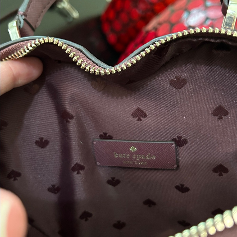 Kate Spade Red Love Shack Glitter Heart Crossbody Bag - MSRP $359 EUC - Picture 10 of 15